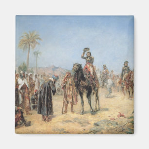 Napoleon die aankomt bij een Egyptische Oasis Magneet