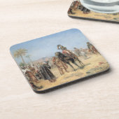 Napoleon die aankomt bij een Egyptische Oasis Onderzetter (Linkerzijde)