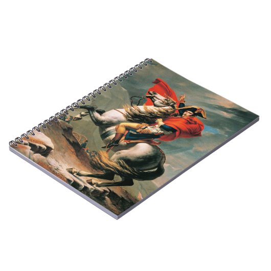 Napoleon die de Alpen oversteekt, beroemd schilder Notitieboek (Linkerzijde)