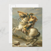 Napoleon die de Alpen oversteekt bij de Sint Berna Briefkaart (Voorkant / Achterkant)