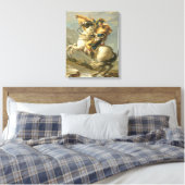 Napoleon die de Alpen oversteekt bij de Sint Berna Canvas Afdruk (Insitu (Slaapkamer))