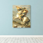 Napoleon die de Alpen oversteekt bij de Sint Berna Canvas Afdruk (Insitu (Houten vloer))