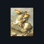 Napoleon die de Alpen oversteekt bij de Sint Berna Canvas Afdruk<br><div class="desc">Napoleon | door Jacques Louis David | Art Location: Musee Nat. du Chateau de Malmaison, Rueil-Malmaison, Frankrijk | Franse artiest | Collectie Afbeelding nummer: XIR18491</div>