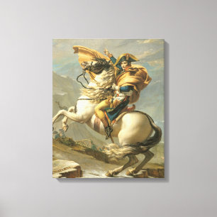 Napoleon die de Alpen oversteekt bij de Sint Berna Canvas Afdruk