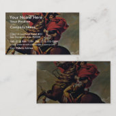 Napoleon die de Alpen oversteekt, door David Jacqu Visitekaartje (Voorkant / Achterkant)