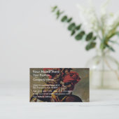 Napoleon die de Alpen oversteekt, door David Jacqu Visitekaartje (Staand voorkant)