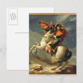 Napoleon die de Alpen oversteekt op 20 mei 1800 Briefkaart (Voorkant / Achterkant)