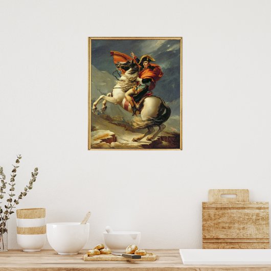 Napoleon die de Alpen oversteekt op 20 mei 1800 Poster (Keuken)