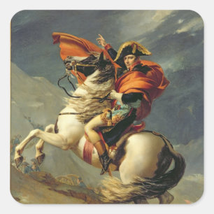 Napoleon die de Alpen oversteekt op 20 mei 1800 Vierkante Sticker