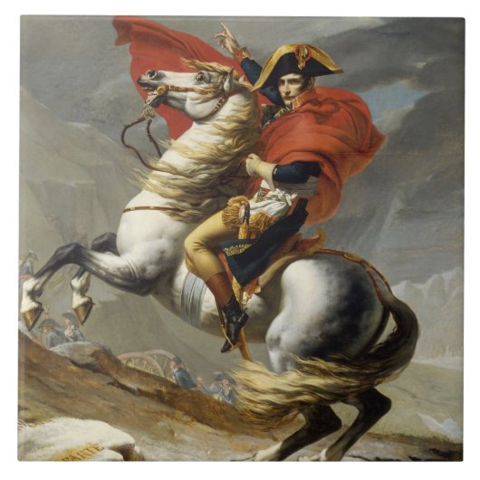 Napoleon die de Grote Pas van de Sint-bernard Tegeltje (Voorkant)