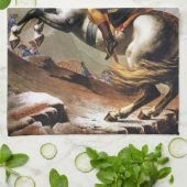 Napoleon die de keukenhanddoek Alps passeert (Gevouwen)