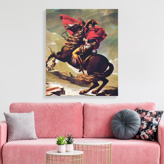 Napoleon door de Alpen Canvas Afdruk (Insitu (Woonkamer))