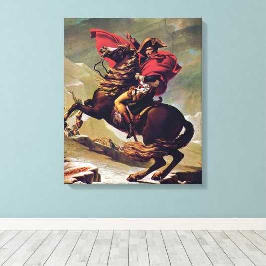 Napoleon door de Alpen Canvas Afdruk (Insitu (Houten vloer))