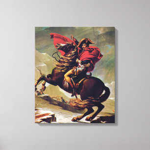 Napoleon door de Alpen Canvas Afdruk