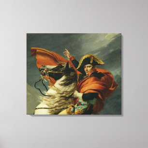 Napoleon door de Alpen Canvas Afdruk