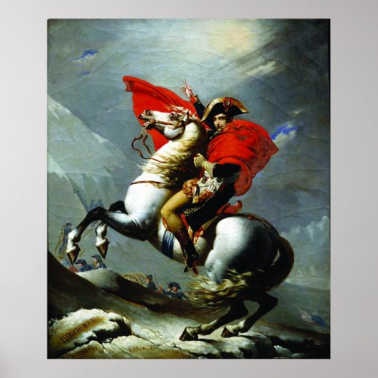 Napoleon door de Alpen (perfecte kwaliteit) Poster (Voorkant)