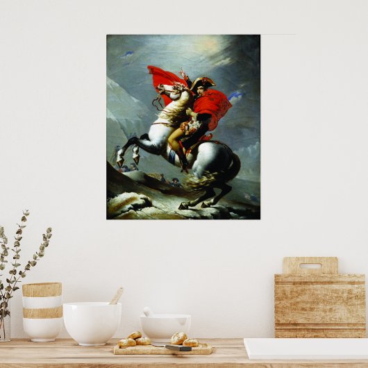 Napoleon door de Alpen Poster (Keuken)