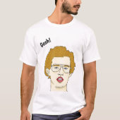 Napoleon dynamite t-shirt, cartoon kop, quote film t-shirt (Voorkant)