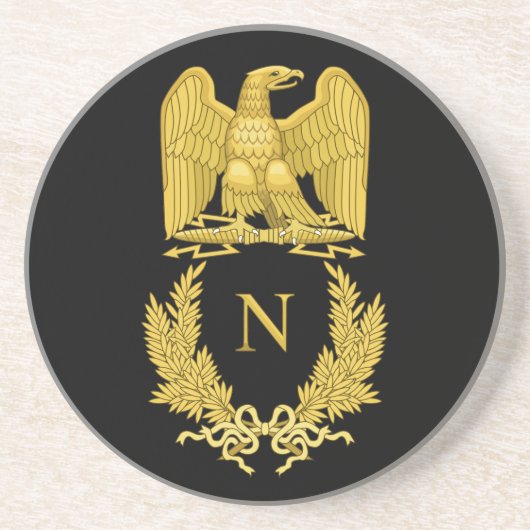 Napoleon Emblem Zandsteen Onderzetter (Voorkant)