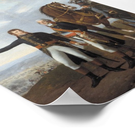 Napoleon en Berthier in Marengo Poster (Hoek)