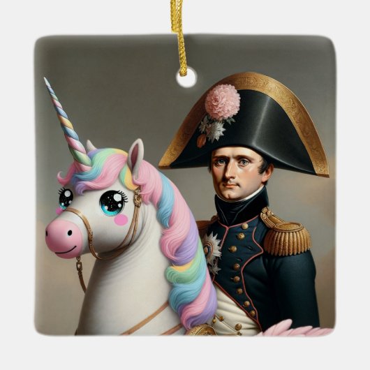 Napoleon en Kawaii Eenhoorn Ornament (Voorkant)