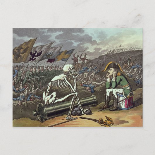 Napoleon en skelet, 18e briefkaart (Voorkant)
