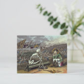 Napoleon en skelet, 18e briefkaart (Staand voorkant)