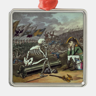 Napoleon en skelet, 18e metalen ornament