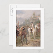 Napoleon en zijn troepen (olie op het paneel) (paa briefkaart (Voorkant / Achterkant)
