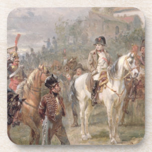 Napoleon en zijn troepen (olie op het paneel) (paa onderzetter