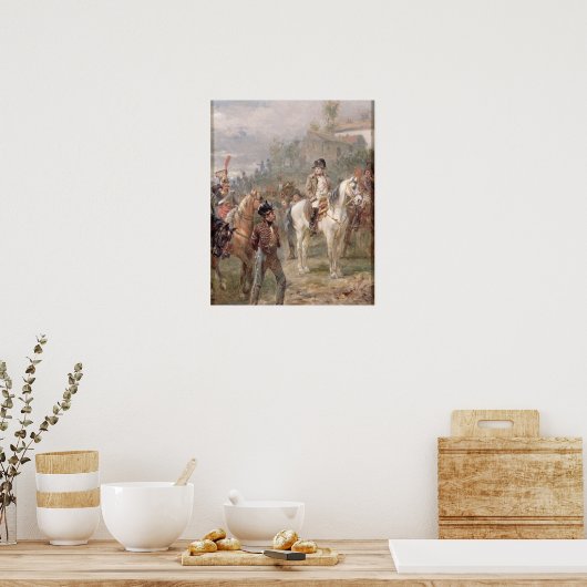 Napoleon en zijn troepen (olie op het paneel) (paa poster (Keuken)
