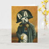 Napoleon French Bulldog Greetings Card Kaart (Gele Bloem)