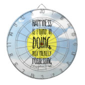 Napoleon Hill citeert: "Geluk wordt gevonden in do Dartbord (Voorkant)