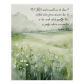 : Napoleon Hill Quote, Landschap Waterverf Perfect Poster (Voorkant)