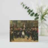 Napoleon I Bidding Farewell aan de keizer Briefkaart (Staand voorkant)