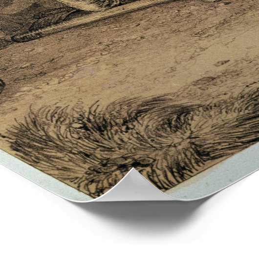 Napoleon I bij de Siege van de Tuileries Poster (Hoek)