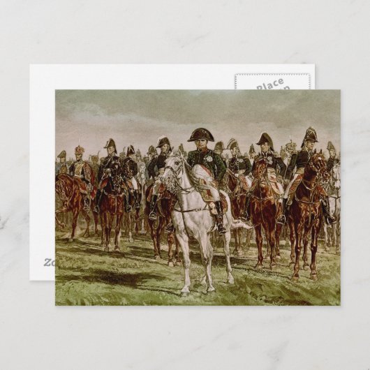 Napoleon I en zijn staf, c.1860 Briefkaart (Voorkant / Achterkant)