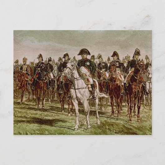 Napoleon I en zijn staf, c.1860 Briefkaart (Voorkant)