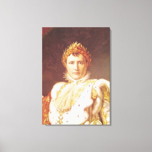 Napoleon I in Coronation Robes, c.1804 Canvas Afdruk (Voorkant)