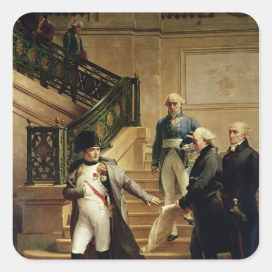 Napoleon I in het Paleis Royal Vierkante Sticker (Voorkant)