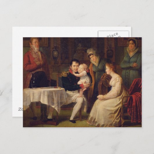 Napoleon I Marie Louise en de koning van Rome Briefkaart (Voorkant / Achterkant)