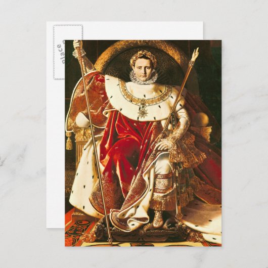 Napoleon I on the Imperial Throne, 1806 Briefkaart (Voorkant / Achterkant)