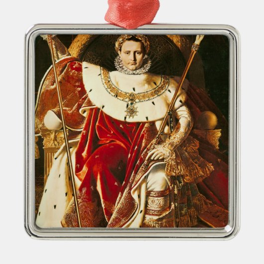 Napoleon I on the Imperial Throne, 1806 Metalen Ornament (Voorkant)