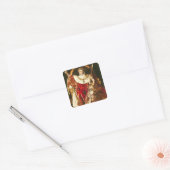Napoleon I on the Imperial Throne, 1806 Vierkante Sticker (Envelop)