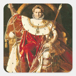 Napoleon I on the Imperial Throne, 1806 Vierkante Sticker