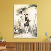 Napoleon I op de militaire school Canvas Afdruk (Insitu (Woonkamer))