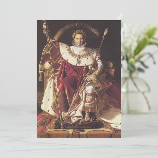 Napoleon I op zijn keizerlijke troon Kaart (Staand voorkant)
