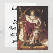 Napoleon I op zijn keizerlijke troon Kaart (Voorkant / Achterkant)