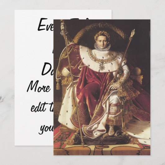 Napoleon I op zijn keizerlijke troon Kaart (Voorkant / Achterkant)