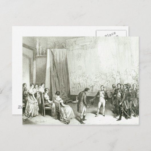 Napoleon I Visiting the Studio of David Briefkaart (Voorkant / Achterkant)